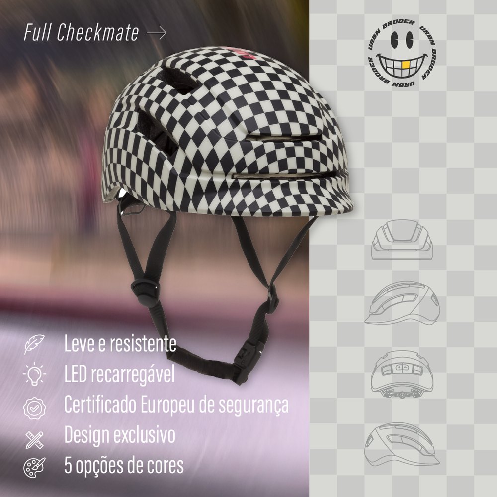 Capacete Broder Full Checkmate 5